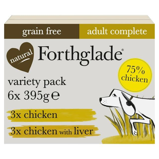 Forthglade Variety Pack Complete Meal Adult Dog Food 1 Year+ 6x395g - gallery image 1