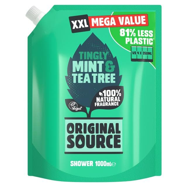 Original Source 1L Mint & Tea Tree Shower Gel Refill - gallery image 1