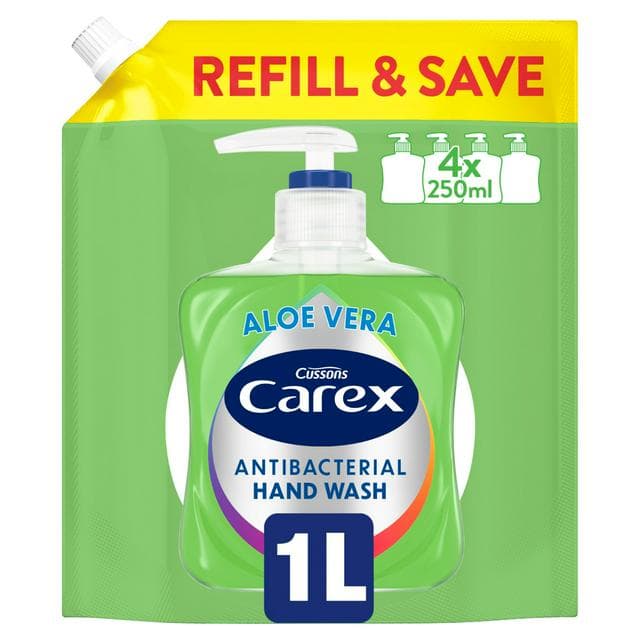 Carex 1L Aloe Vera Antibacterial Hand Wash Refill Pack - gallery image 1