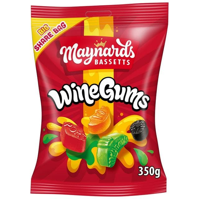 Maynards Bassetts Wine Gums Sweets Sharing Bag 350g - gallery image 1