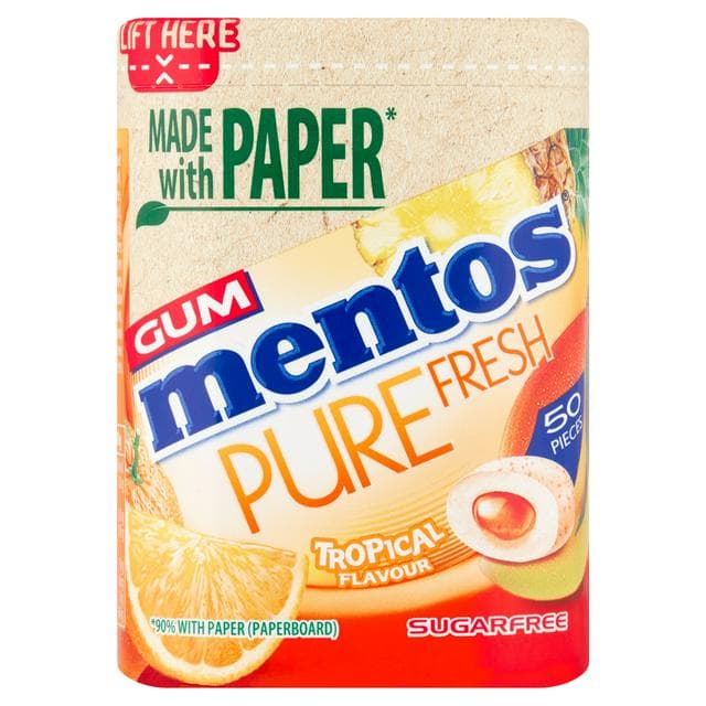 Mentos Gum Pure Fresh Tropical x50 100g - gallery image 1