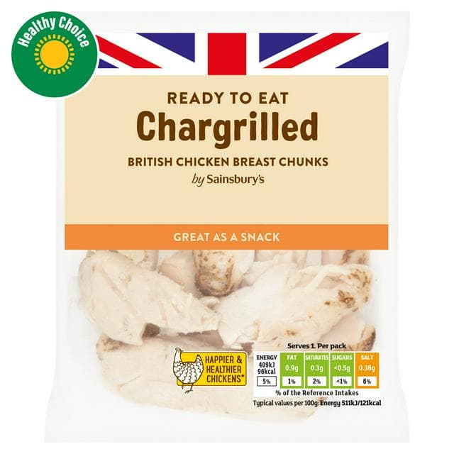 Sainsbury's Chargrilled Chicken Breast Chunks 80g - gallery image 1