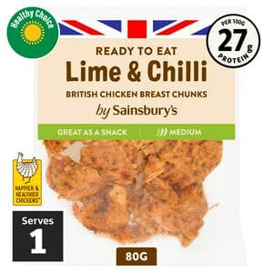 Sainsbury's Lime & Chilli Chicken Breast Chunks 80g