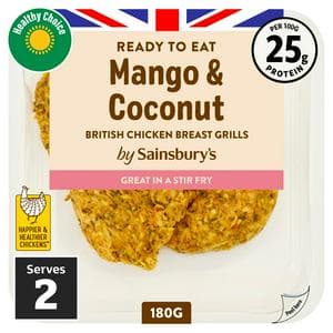 Sainsbury's Mango & Coconut British Chicken Grills 180g (Ready to Eat)