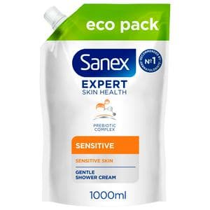 Sanex Expert Skin Health Sensitive Shower Gel Body Wash Refill 1L