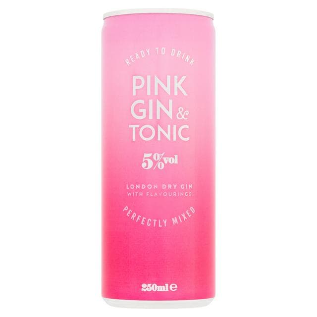Sainsbury's Pink Gin & Tonic 250ml - gallery image 1