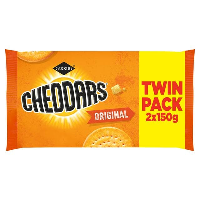 Jacob's Baked Cheddars Cheese Biscuits Twin Pack 2x150g - gallery image 1