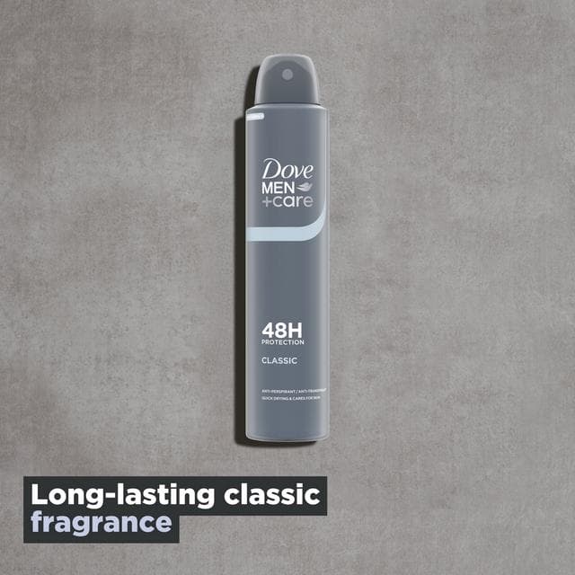 Dove Men+Care Classic 200ml Antiperspirant Aerosol Deodorant - gallery image 2