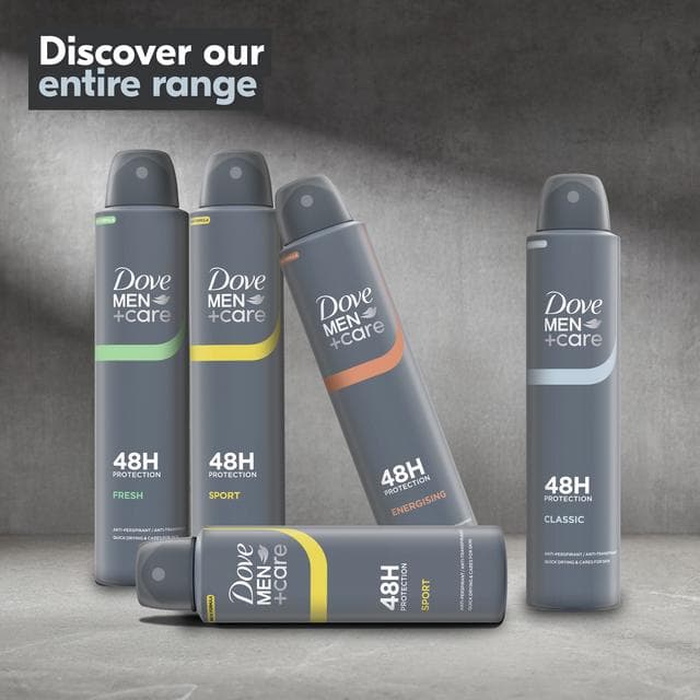 Dove Men+Care Classic 200ml Antiperspirant Aerosol Deodorant - gallery image 4