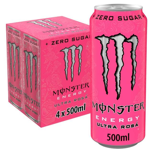 Monster Energy Ultra Rosa 4x500ml - gallery image 1