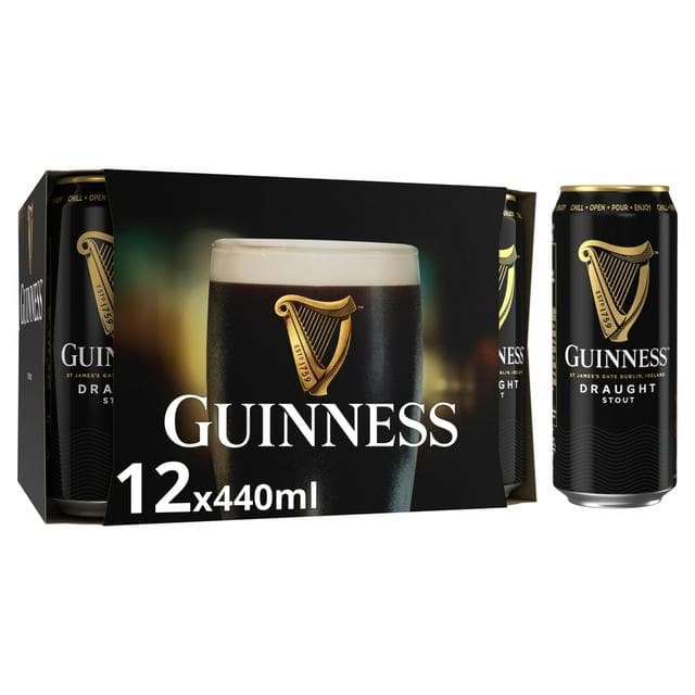 Guinness Draught In Can Stout Beer 12x440ml - gallery image 1