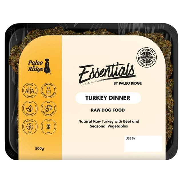 Paleo Ridge Essentials Turkey Dinner Raw Dog Food 500g - gallery image 1