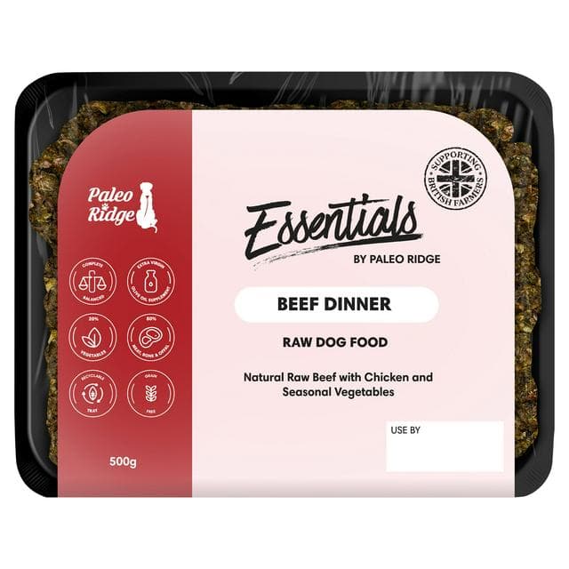 Paleo Ridge Essentials Beef Dinner Raw Dog Food 500g - gallery image 1