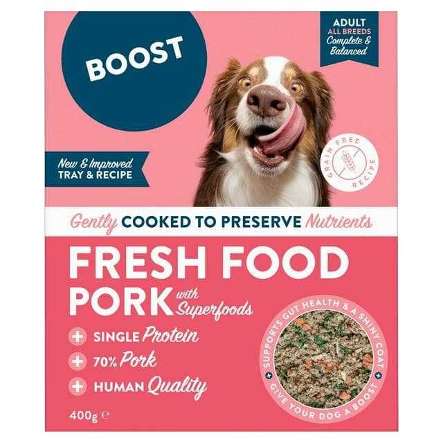 Boost Dog Food Pork with Superfoods Complete Meal for Adult Dogs 400g - gallery image 1