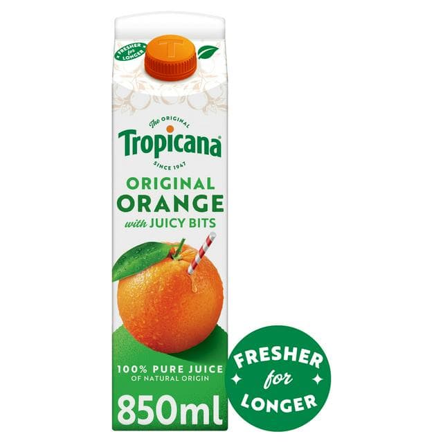 Tropicana Original Orange with Juicy Bits 850ml - gallery image 1