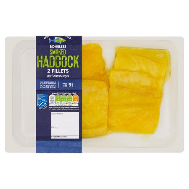 Sainsbury's Skin on & Boneless Smoked MSC Haddock Fillets 240g - gallery image 1