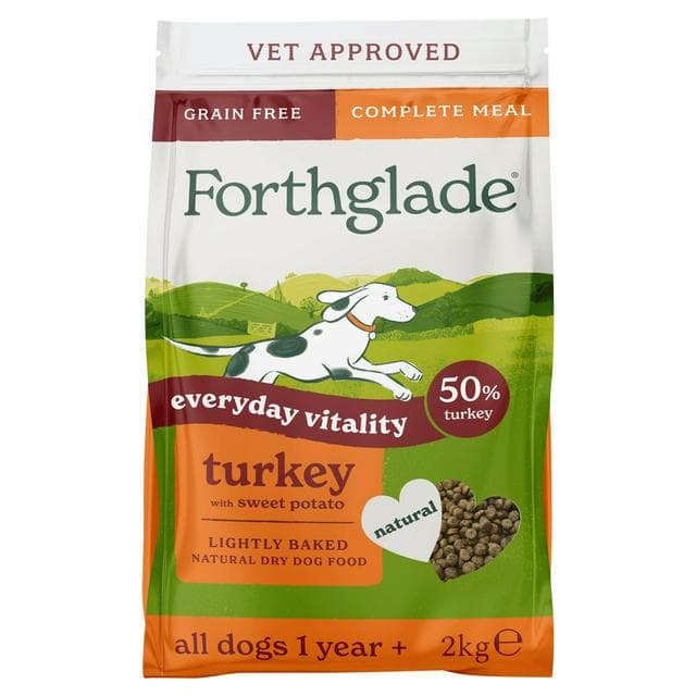 Forthglade Lightly Baked Natural Dry Dog Food Turkey Adult Dogs One Year+ 2kg - gallery image 1
