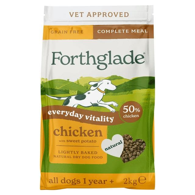 Forthglade Lightly Baked Natural Dry Dog Food Chicken Adult Dogs One Year+ 2kg - gallery image 1
