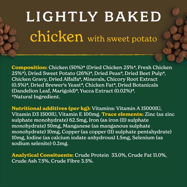 Forthglade Lightly Baked Natural Dry Dog Food Chicken Adult Dogs One Year+ 2kg - gallery image 6