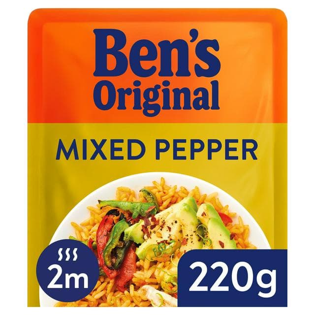 Ben's Original Mixed Pepper Microwave Rice 220g - gallery image 1