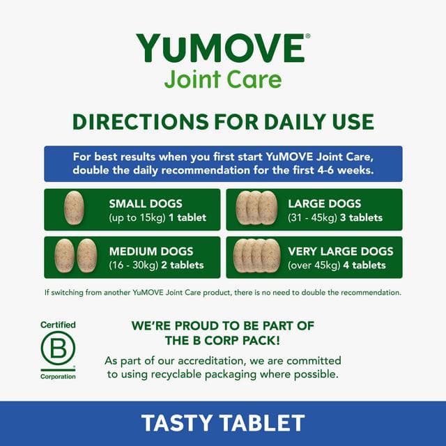Yumove Joint Care Tasty Tablets For Senior Dogs x80 70.8g - gallery image 5