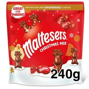 Maltesers 240g Milk Chocolate & Gingerbread Christmas Pouch