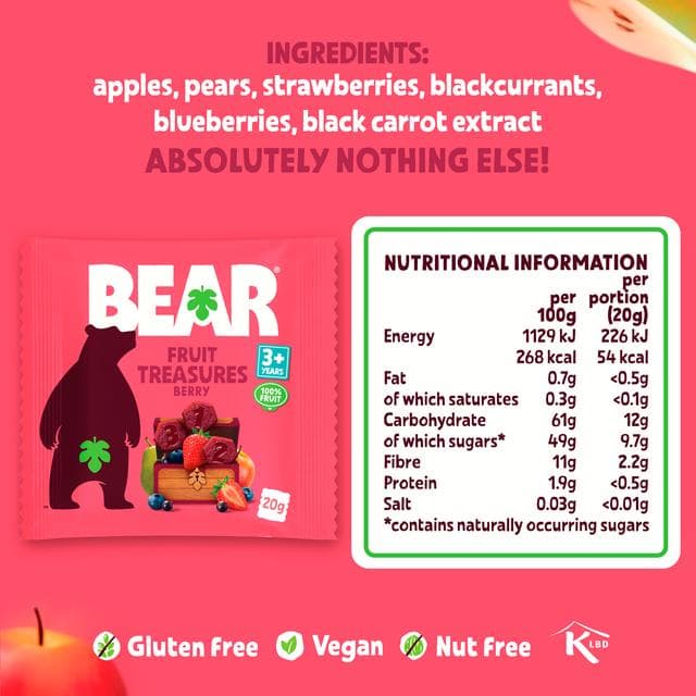 BEAR Fruit Treasures Berry 5x20g - gallery image 4