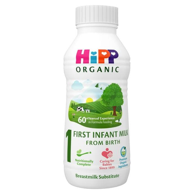 HiPP Organic 1 First Infant Baby Milk Ready to Feed Liquid Formula From Birth 470ml - gallery image 1