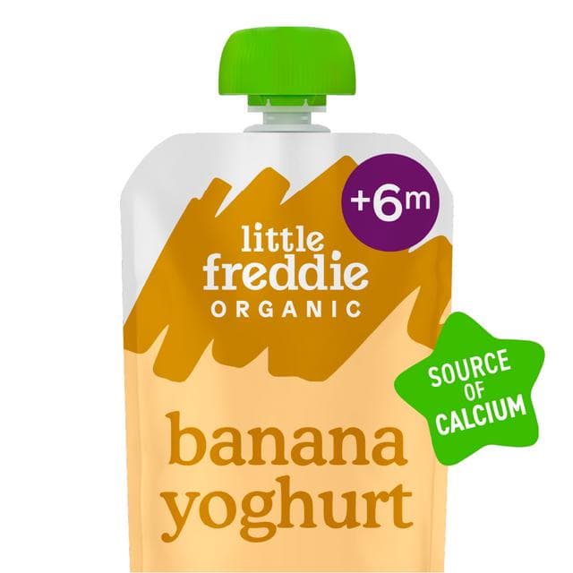 Little Freddie Organic Banana Greek Style Yoghurt Baby Food Pouch 6+ Months 100g - gallery image 2