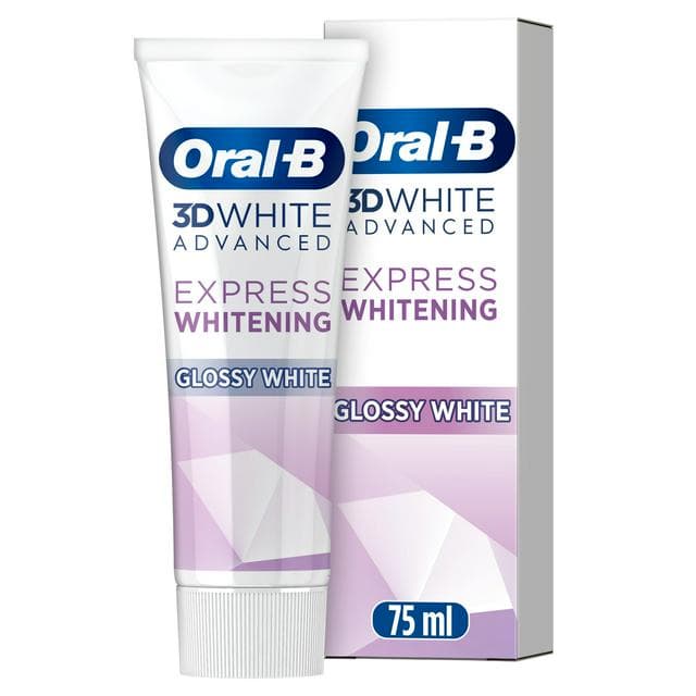 Oral-B 3D White Advanced Express Whitening Glossy Toothpaste 75ml - gallery image 1