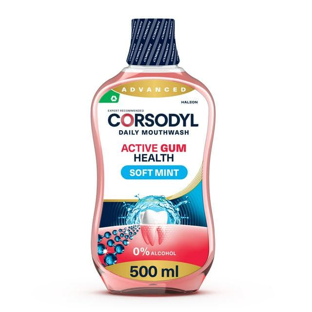 Corsodyl Active Gum Health Daily Mouthwash 500ml - gallery image 1
