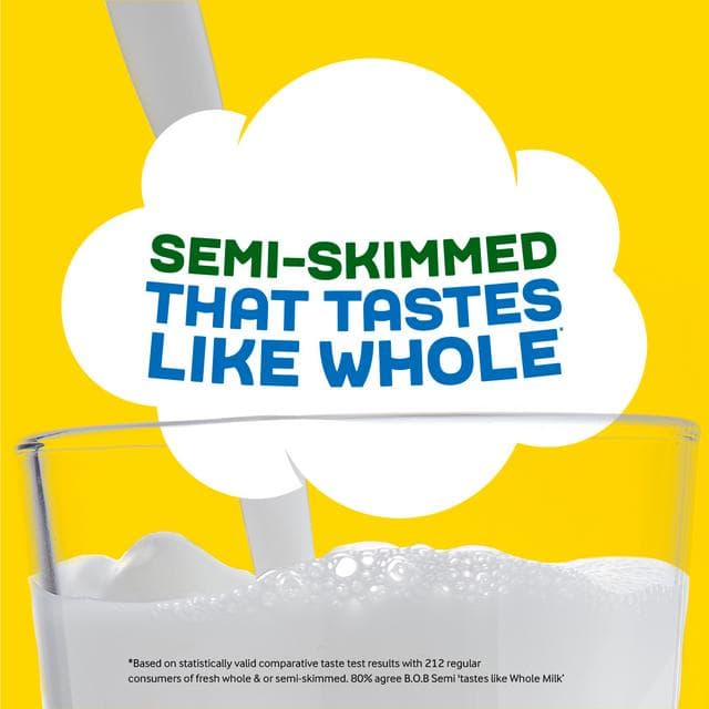 Arla BOB Semi Skimmed Milk That Tastes Like Whole 2L - gallery image 2