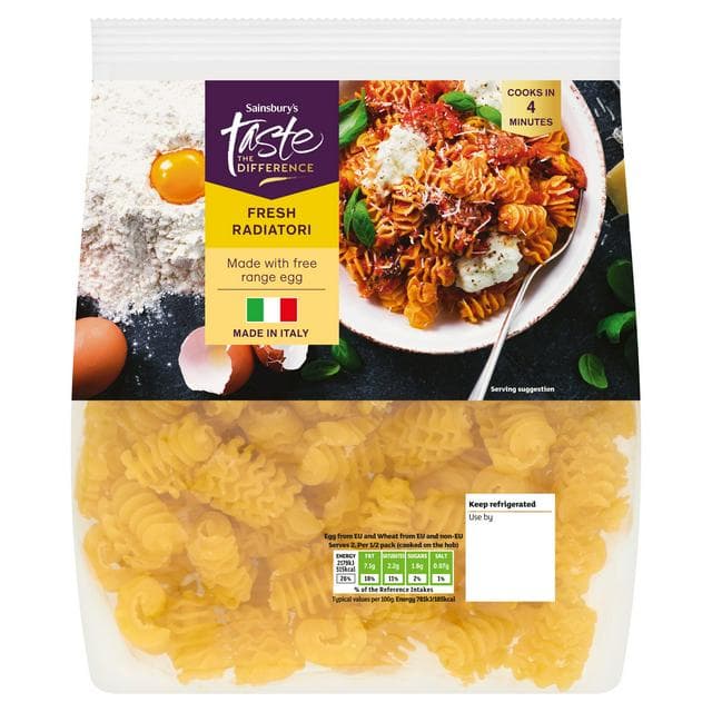 Sainsbury's Fresh Radiatori, Taste the Difference 300g - gallery image 1