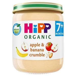 HiPP Organic Apple & Banana Crumble Baby Food Jar 7+ Months 160g