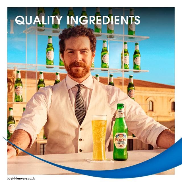 Peroni Nastro Azzurro 0.0% Alcohol Free Beer 12 x 330ml - gallery image 5
