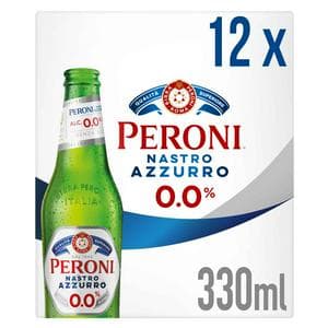 Peroni Nastro Azzurro 0.0% Alcohol Free Beer 12 x 330ml