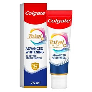 Colgate Total Active Prevention + Advanced Teeth Whitening Toothpaste 75ml