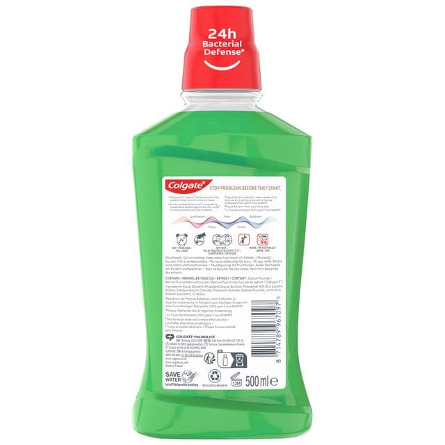 Colgate Total Advanced Deep Clean Mouthwash Alcohol Free 500ml - gallery image 2