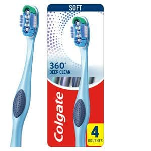 Colgate 360 Deep Clean Soft Toothbrush x4