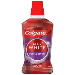 Colgate Max White Purple Reveal Mouthwash Alcohol Free 500ml