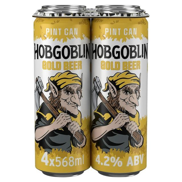 Hobgoblin Gold Ale Beer Pint Can 4x568ml - gallery image 1