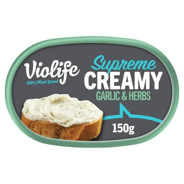 Violife Creamy Garlic & Herb Vegan Soft Cream Cheese Alternative 150g - gallery image 1