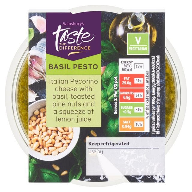 Sainsbury's Basil Pesto, Taste the Difference 150g - gallery image 1