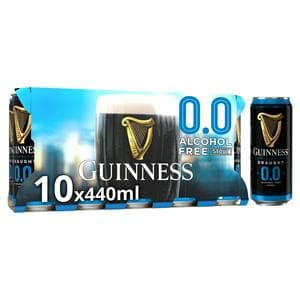 Guinness Draught 0.0% Alcohol Free Beer 10 x 440ml