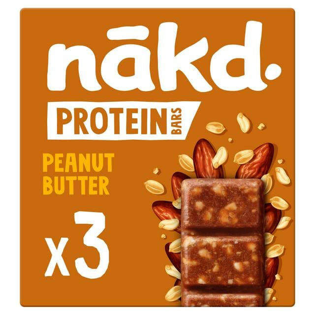 Nakd Peanut Butter Protein Bars 3x45g - gallery image 1