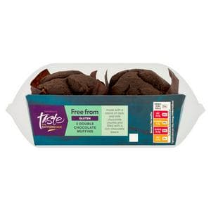 Sainsbury's Free From Chocolate Muffins, Taste the Difference x2
