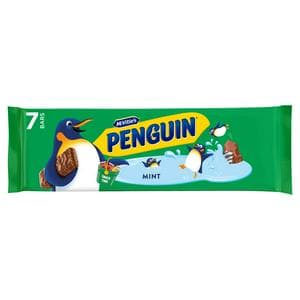 McVitie's Penguin Mint Biscuit Bar 7 x 24.6g