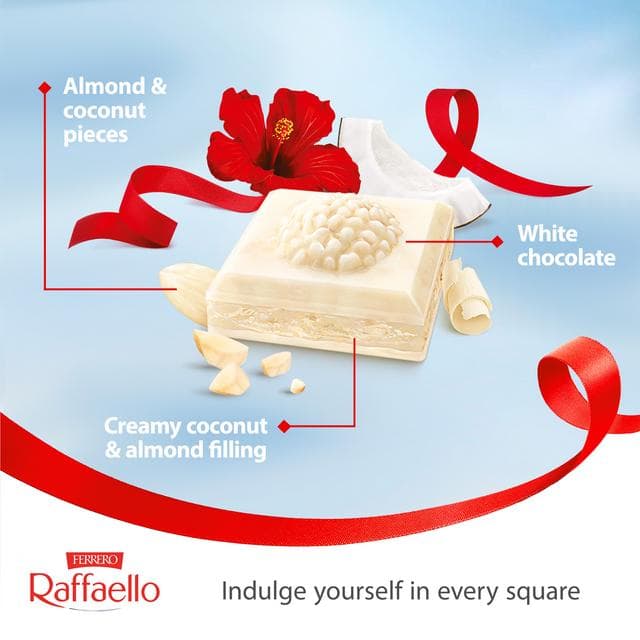 Ferrero Raffaello White Chocolate with Coconut & Almond Bar 90g - gallery image 2