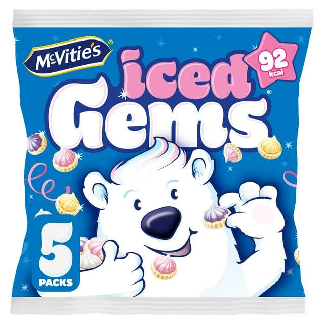 McVitie's Iced Gems Multipack Biscuits 5x23g - gallery image 1