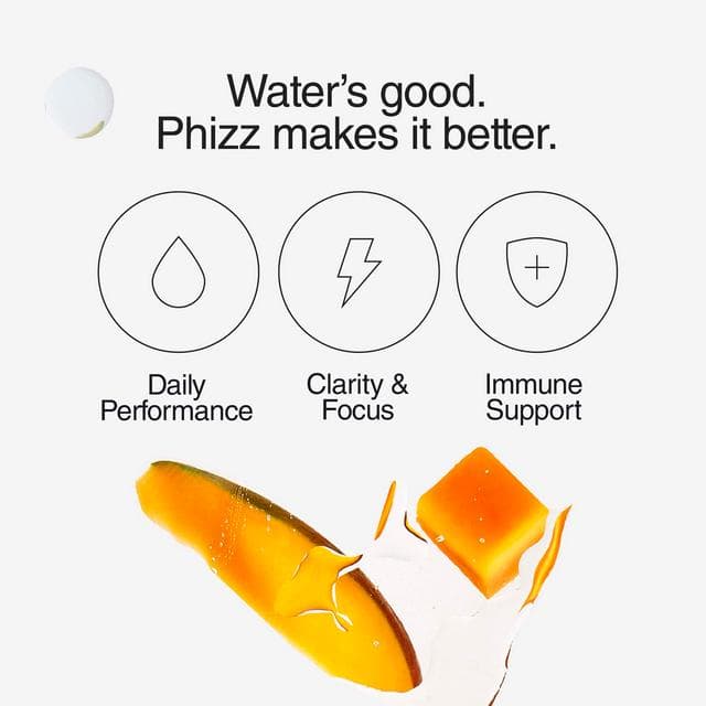 Phizz Daily 3-in-1 Hydration, Electrolytes & Vitamins Effervescent Tablets Mango x20 Tablets - gallery image 4